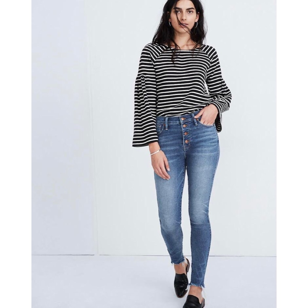 10" High-Rise Skinny Jeans, Cordova: Button-Front